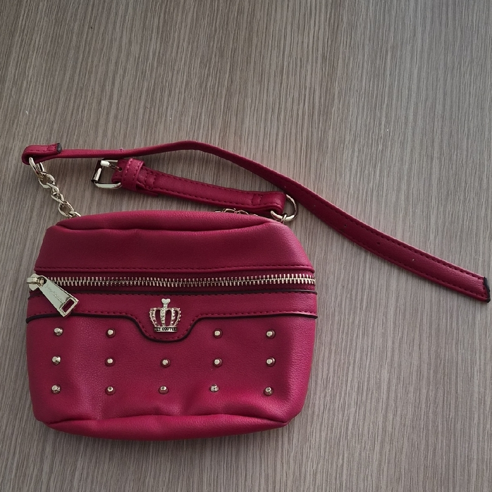 Juicy Couture Pink Wristlet with Gold Accents